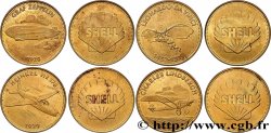 CONQUÊTE DE L&nbsp;ESPACE - EXPLORATION SPATIALE Médaille, Collection Shell “L’épopée de l’espace”, lot de 4 ex.