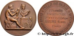 III REPUBLIC Médaille, École municipal de dessin pratique, Ville de Paris