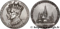 NORVÈGE - ROYAUME DE NORVÈGE - HAAKON VII Médaille, Commémoration du couronnement TTB