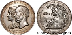 ALLEMAGNE - LIPPE Médaille, Noces d’argent d’Emilie et de Léopold II, Prince de Lippe TTB+