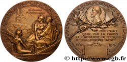TROISIÈME RÉPUBLIQUE Médaille, Union franco-américaine, Souvenir de l’indépendance américaine