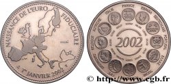CINQUIÈME RÉPUBLIQUE Médaille, Essai, Naissance de l’Euro fiduciaire