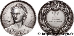 TROISIÈME RÉPUBLIQUE Médaille, Sénat, Chef de service TTB+