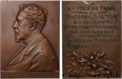 DRITTE FRANZOSISCHE REPUBLIK Plaquette, Frédéric Sauton, conseiller municipal de Paris