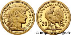V REPUBLIC Médaille, Reproduction 20 Francs Coq Marianne