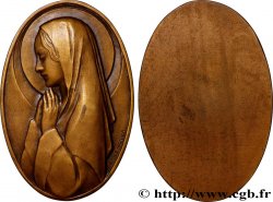 TROISIÈME RÉPUBLIQUE Médaille, Vierge en prière TTB+