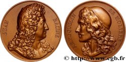 ARTISTES : GRAVEURS, PEINTRES, SCULPTEURS Médaille, Jean Racine et Jean-Baptiste Poquelin, refrappe SUP