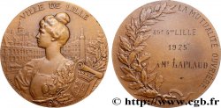 TROISIÈME RÉPUBLIQUE Médaille, ville de Lille, La Mutualité ouvrière