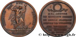 LA CONVENTION Médaille en mémoire du combat des Tuileries du 10 août