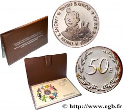 LITERATURE : WRITERS - POETS Enveloppe “Timbre médaille”, Tintin et Milou, 50e anniversaire