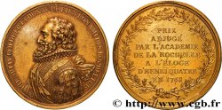 LOUIS XV THE BELOVED Médaille, Éloge d’Henri IV