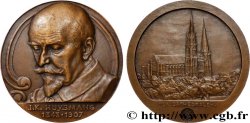 TERCERA REPUBLICA FRANCESA Médaille, Joris-Karl Huysmans, La cathédrale