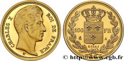 L OR DE LA FRANCE Médaille, Reproduction de monnaie, Essai de la 100 Francs or Charles X