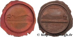 GRANDE BRETAGNE - VICTORIA Médaille du Crystal Palace - Prince Albert, tirage uniface du revers TTB