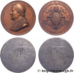 ITALIE - ÉTATS DU PAPE - PIE IX (Jean-Marie Mastai Ferretti) Médaille, Jubilé épiscopal du pontife, tirages unifaces de l’avers et du revers TTB+