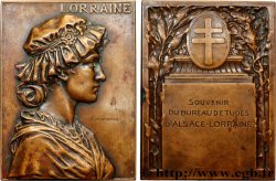 III REPUBLIC Plaque, Souvenir du bureau d’études d’Alsace-Lorraine