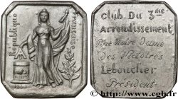 DEUXIÈME RÉPUBLIQUE Médaille, Club du 3e arrondissement