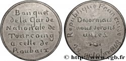 SECOND REPUBLIC Médaille, Banquet de la garde nationale de Tourcoing