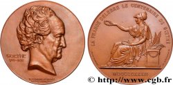 LITTÉRATURE : ÉCRIVAINS/ÉCRIVAINES - POÈTES Médaille, Johann Wolfgang von Goethe, 100e anniversaire de sa mort