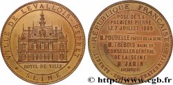 TROISIÈME RÉPUBLIQUE Médaille, Première pierre de l’hôtel de ville TTB+