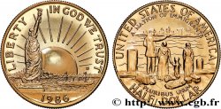 L&nbsp;OR DE LA FRANCE Médaille, Reproduction de monnaie, 1/2 Dollar Proof statue de la Liberté / immigrants