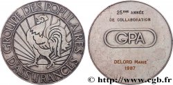 QUINTA REPUBLICA FRANCESA Médaille, Groupe des Populaires d’Assurances