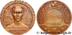 III REPUBLIC Médaille, 100e anniversaire, Assurance mutuelle d’Indre-et-Loire