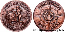 ASSURANCES Médaille, Caisse départementale des incendiés, bicentenaire