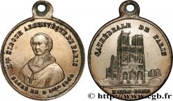 DEUXIÈME RÉPUBLIQUE Médaille, Monseigneur Sibour et la Cathédrale de Paris