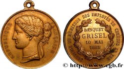 III REPUBLIC Médaille,  Souvenir du Banquet Grisel