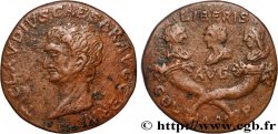 CLAUDE et MESSALINE, BRITANNICUS et OCTAVIE Médaille, Moyen Bronze, Copie type Renaissance