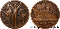 TROISIÈME RÉPUBLIQUE Médaille, French Line, le “Normandie”
