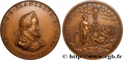 HENRI IV LE GRAND Médaille, Junon et la Fortune, refrappe