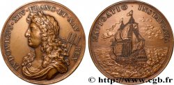 LOUIS XIV LE GRAND OU LE ROI SOLEIL Médaille, Rétablissement de la navigation, refrappe