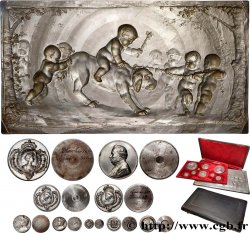 NETHERLANDS Coffret, Plaque de Clodion et 9 matrices, ébauche et poinçons