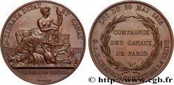 LOUIS XVIII Médaille, Compagnie des Canaux de Paris