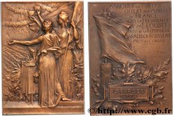 TERZA REPUBBLICA FRANCESE Plaque, Banquet des tuileries offert aux maires de France