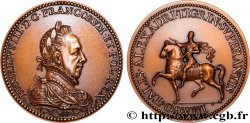 HENRI III Médaille, Alexandre (Henri III) franchissant le Tigre, refrappe