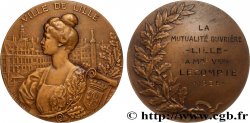 DRITTE FRANZOSISCHE REPUBLIK Médaille, Ville de Lille, La Mutualité ouvrière