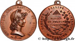 DEUXIÈME RÉPUBLIQUE Médaille de la banque du peuple, hommage à Pierre-Joseph Proudhon