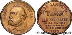 TROISIÈME RÉPUBLIQUE Médaillette, Léon Gambetta TB+/TTB