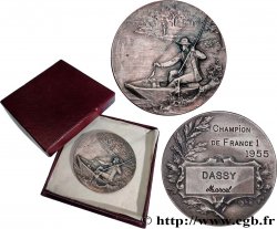 QUATRIÈME RÉPUBLIQUE Médaille, Pêche, Champion de France