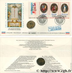 V REPUBLIC Enveloppe “Timbre médaille”, Bicentenaire de la Révolution Française