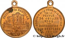 DRITTE FRANZOSISCHE REPUBLIK Médaille, Souvenir de la prise de la Bastille