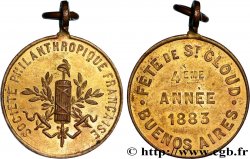 TERCERA REPUBLICA FRANCESA Médaille, Société philanthropique française, Fête de Saint-Cloud-Buenos-Aires