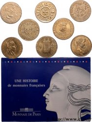 QUINTA REPUBBLICA FRANCESE Série de 8 médailles, Une histoire de monnaies françaises