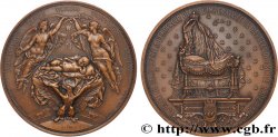 SECOND EMPIRE Médaille, Berceau du prince impérial Louis-Napoléon, refrappe