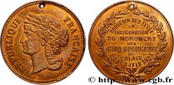 DRITTE FRANZOSISCHE REPUBLIK Médaille, Souvenir des fêtes et inauguration du monument des cinq bourgeois