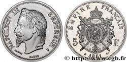 CINQUIÈME RÉPUBLIQUE Médaille, 5 francs Napoléon III, tête laurée, copie