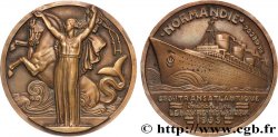 TERZA REPUBBLICA FRANCESE Médaille, French Line, le “Normandie”